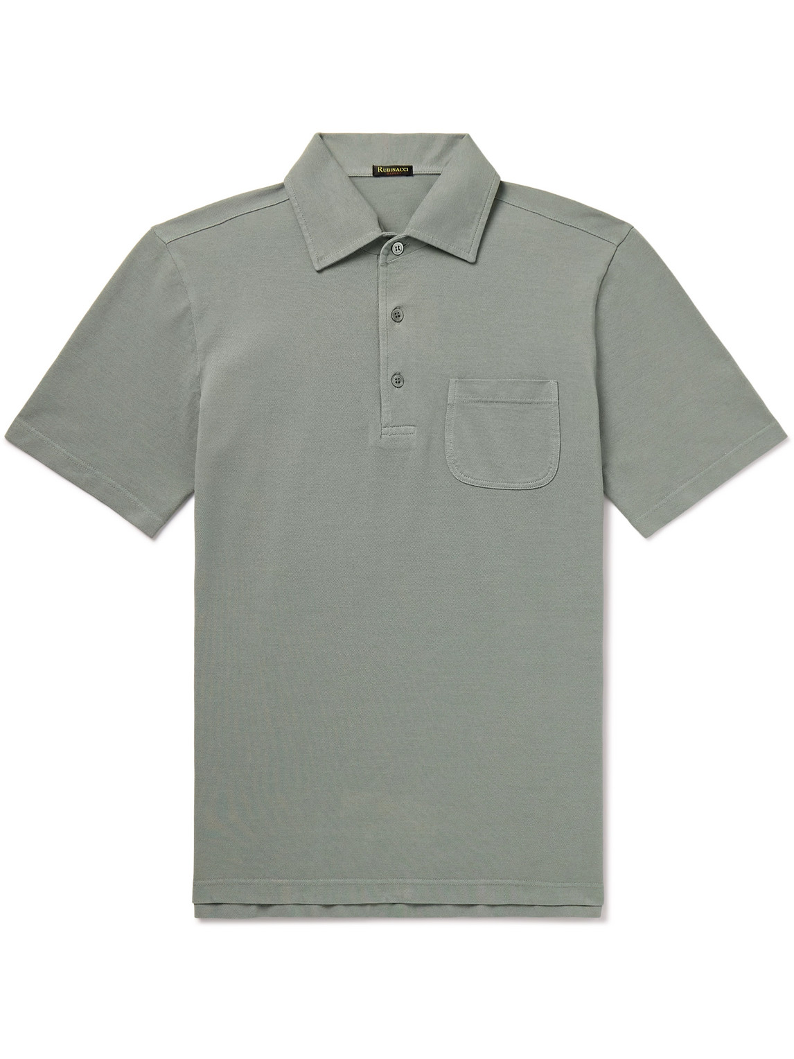 Rubinacci Slim-fit Cotton-piqué Polo Shirt In Green