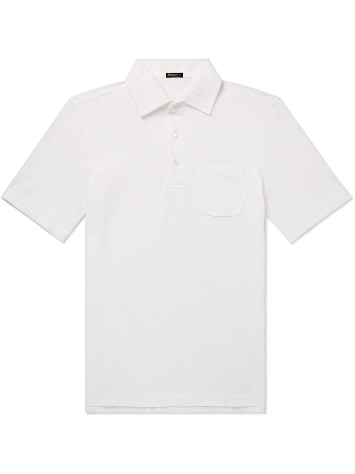 Rubinacci Slim-fit Cotton-piqué Polo Shirt In White