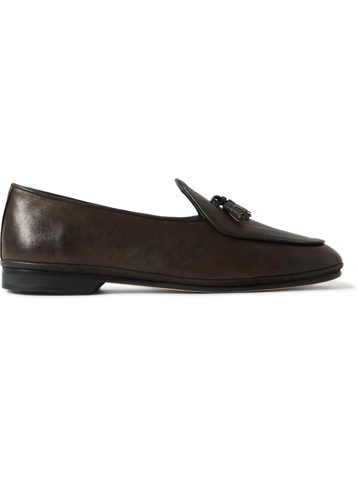 Rubinacci Tasselled Leather Loafers In Brown