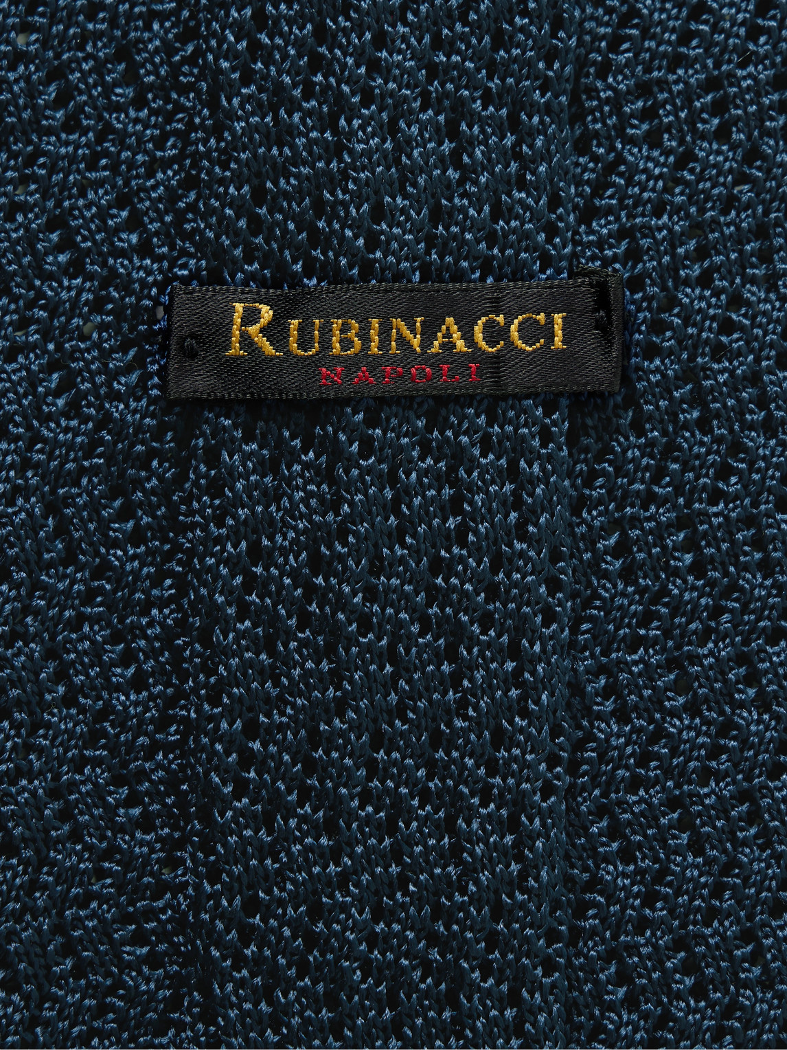 Shop Rubinacci 8cm Knitted Silk Tie In Blue