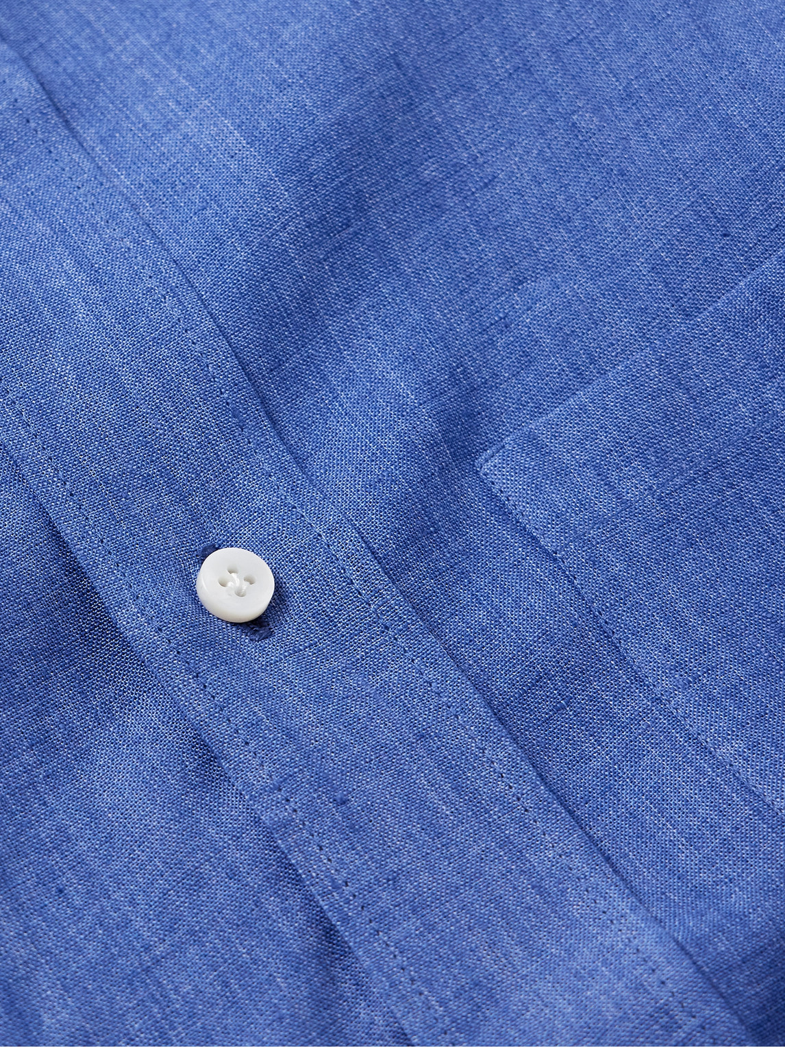 Shop Rubinacci Linen Shirt In Blue