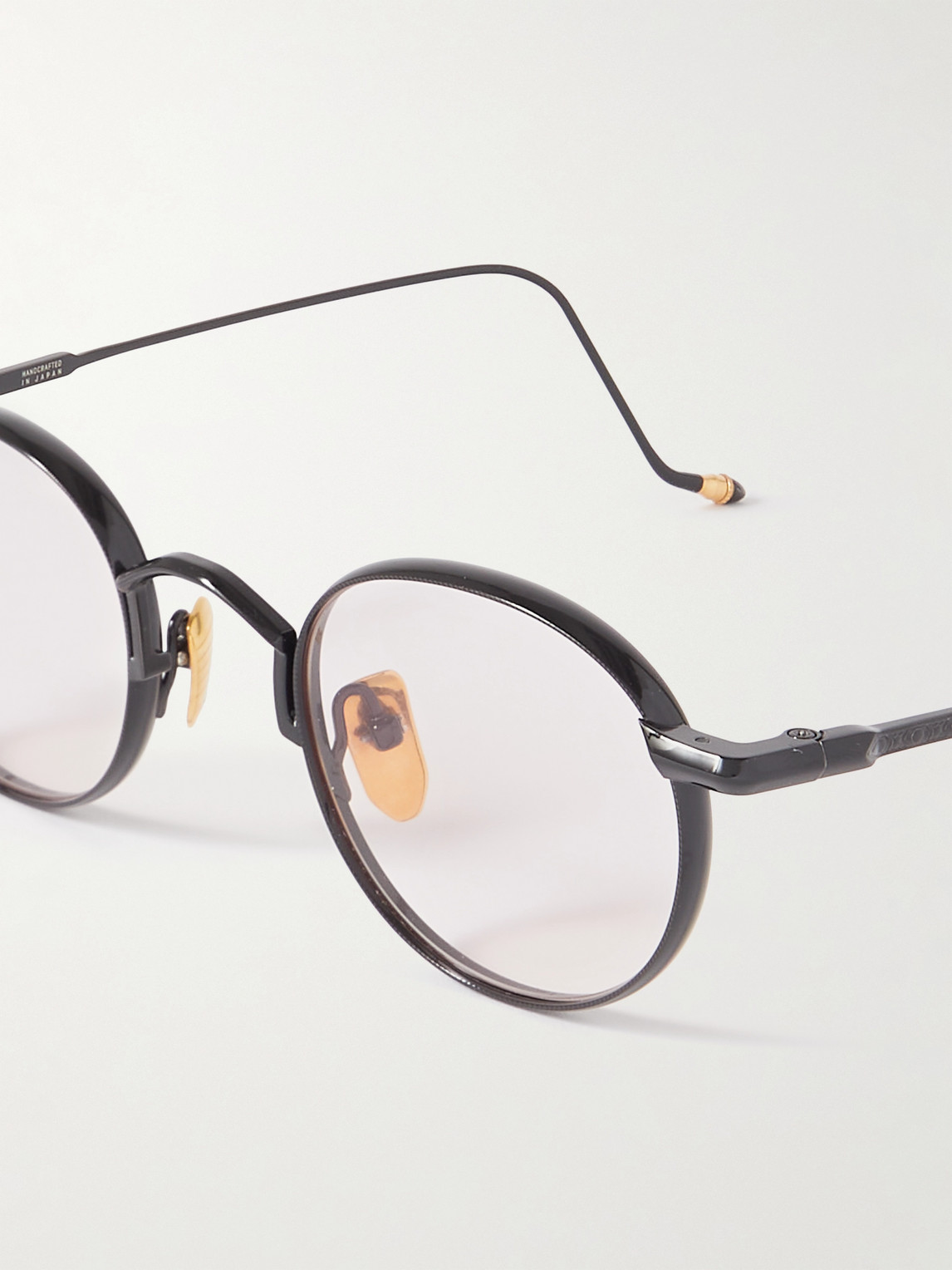 Shop Jacques Marie Mage Full Metal Jacket Round-frame Titanium Sunglasses In Black