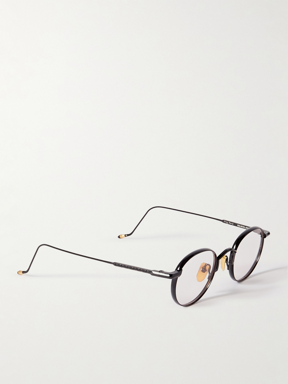 Shop Jacques Marie Mage Full Metal Jacket Round-frame Titanium Sunglasses In Black