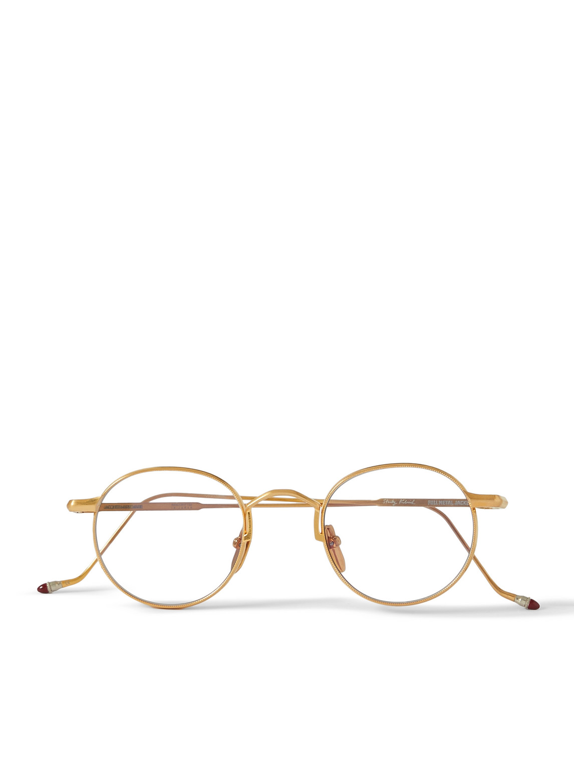 Jacques Marie Mage Full Metal Jacket Round-frame Gold-tone Sunglasses