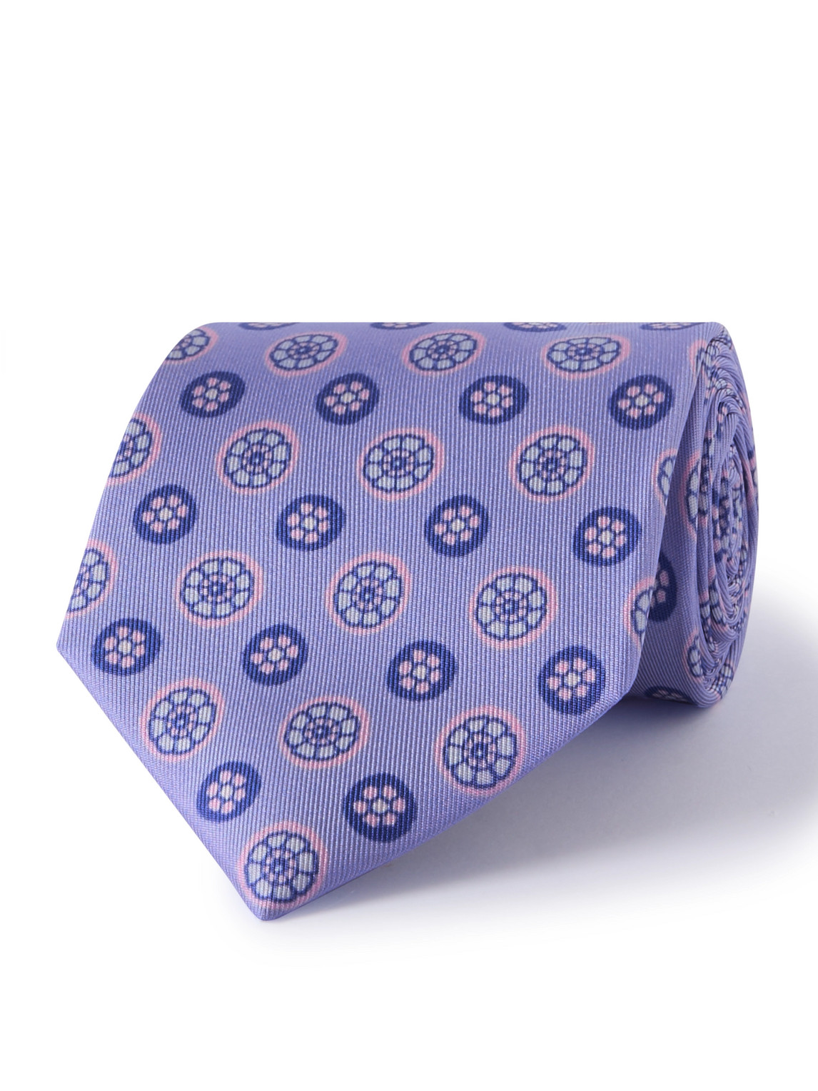 Charvet 8.5cm Printed Silk-twill Tie In Purple