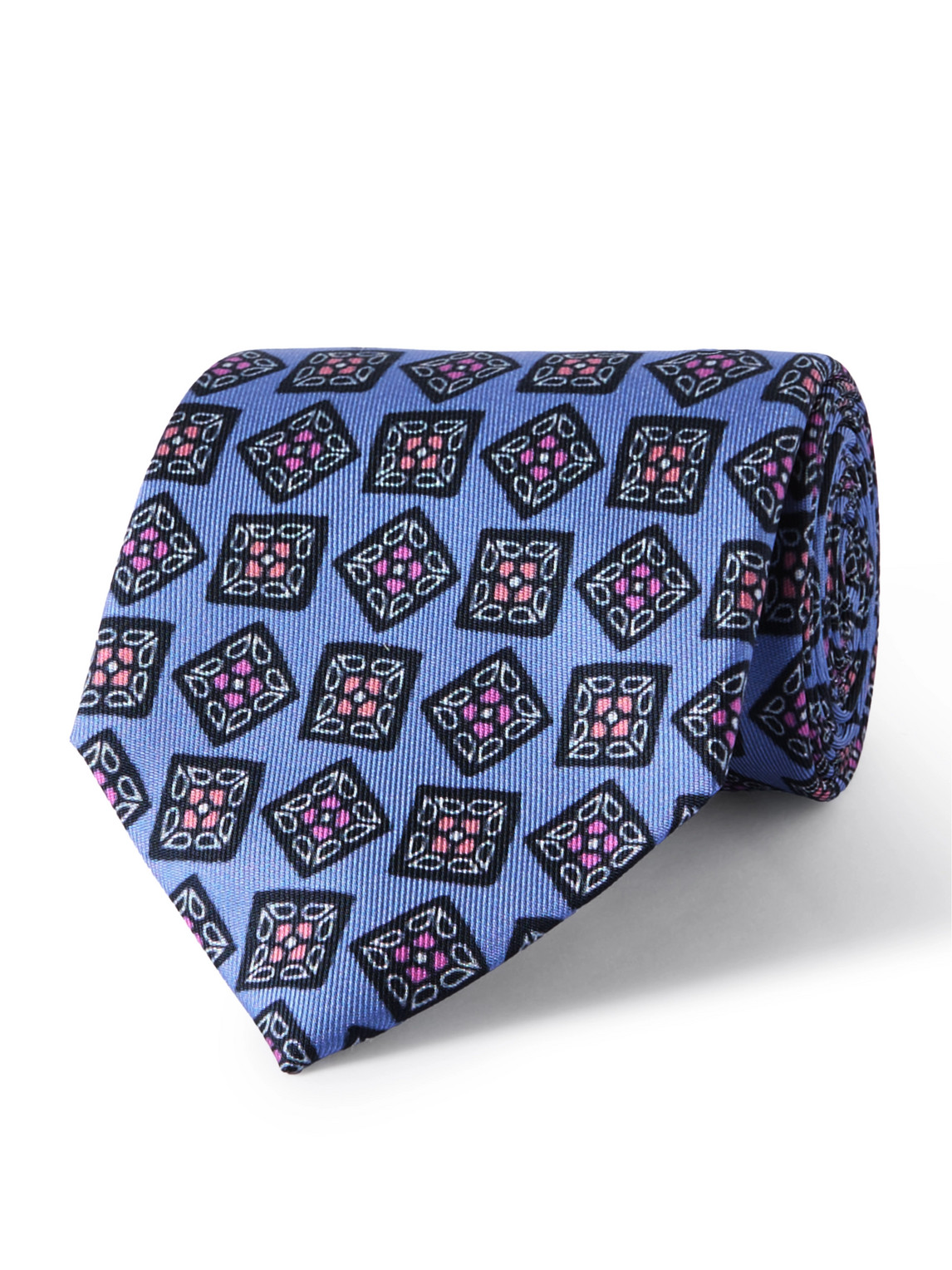 8.5cm Printed Silk-Twill Tie