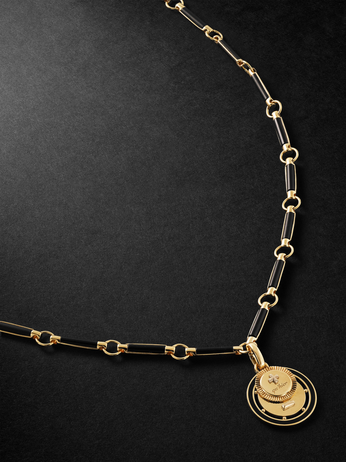 Foundrae Ever Growing Vivacity Gold Onyx Necklace