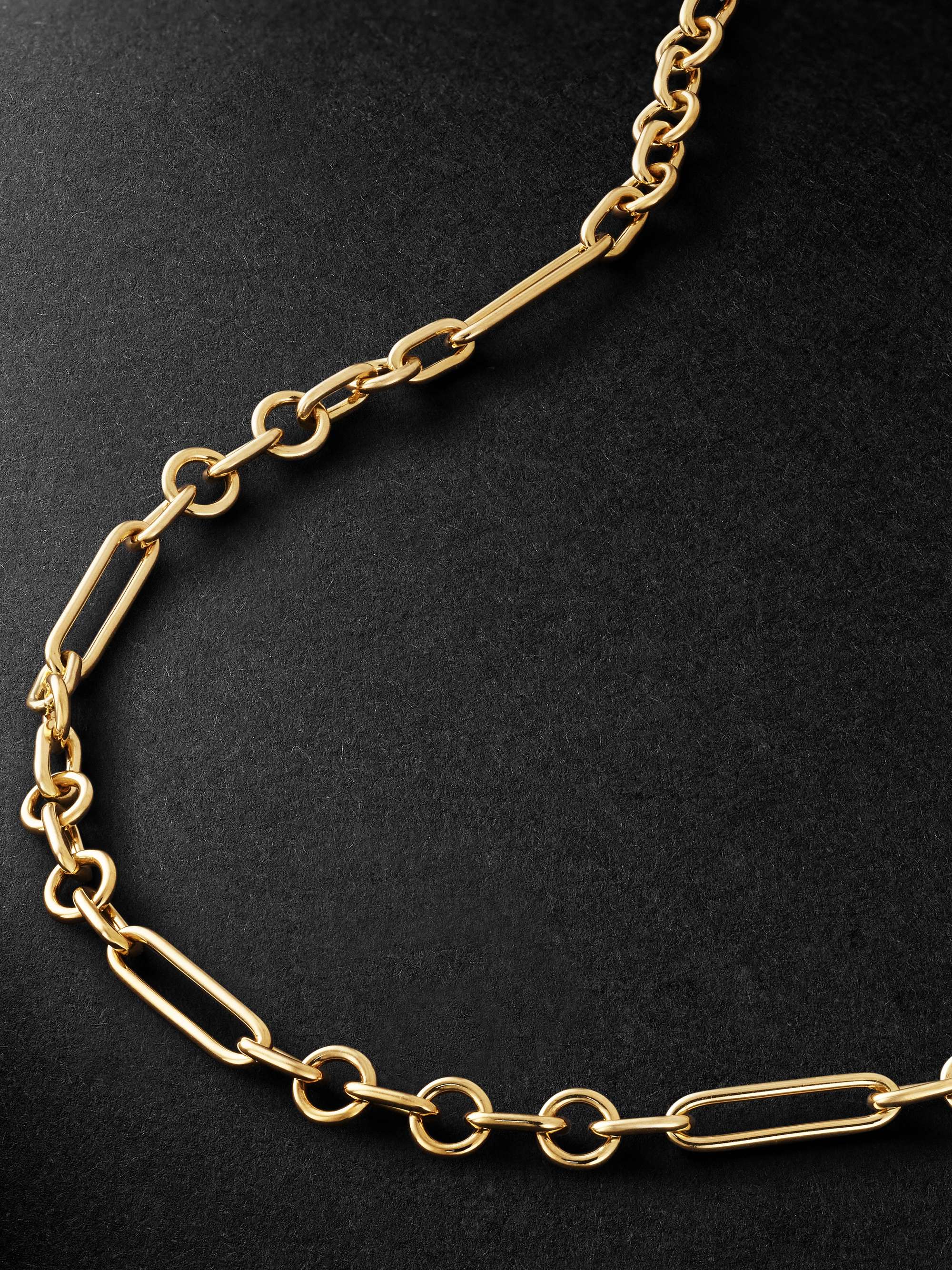 FOUNDRAE Mixed Clip 18-Karat Gold Chain Necklace for Men