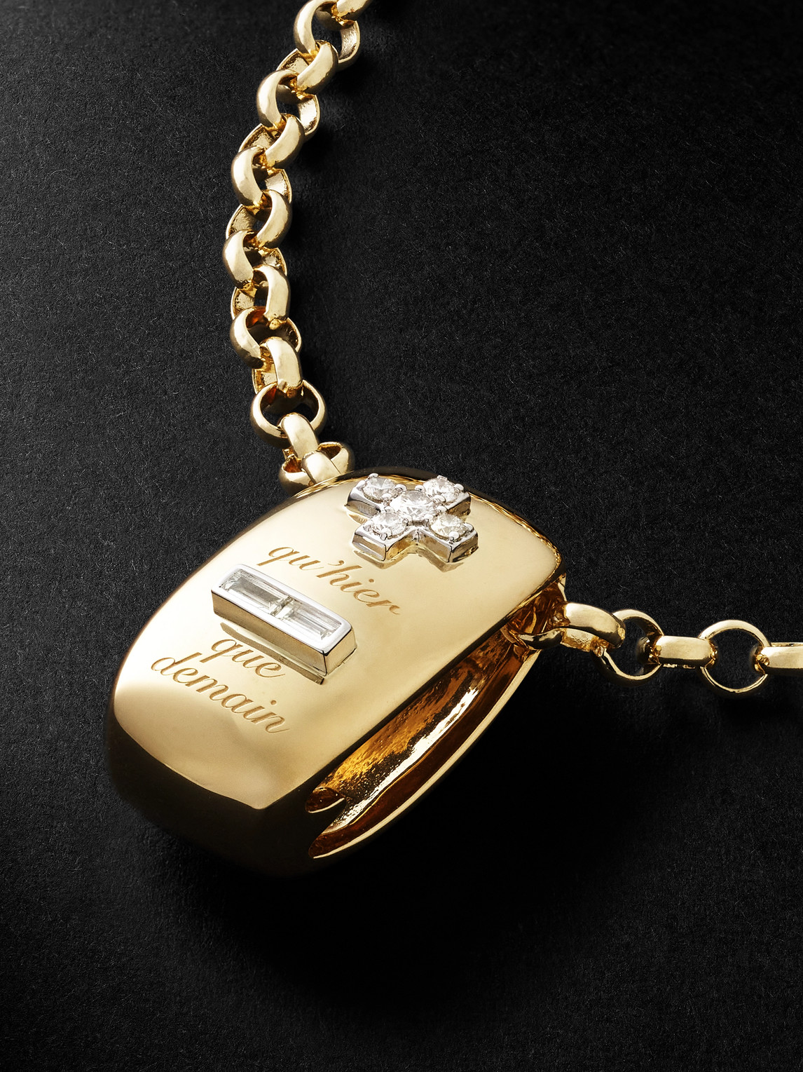 Shop Foundrae Ever Growing 18-karat Gold Diamond Pendant Necklace