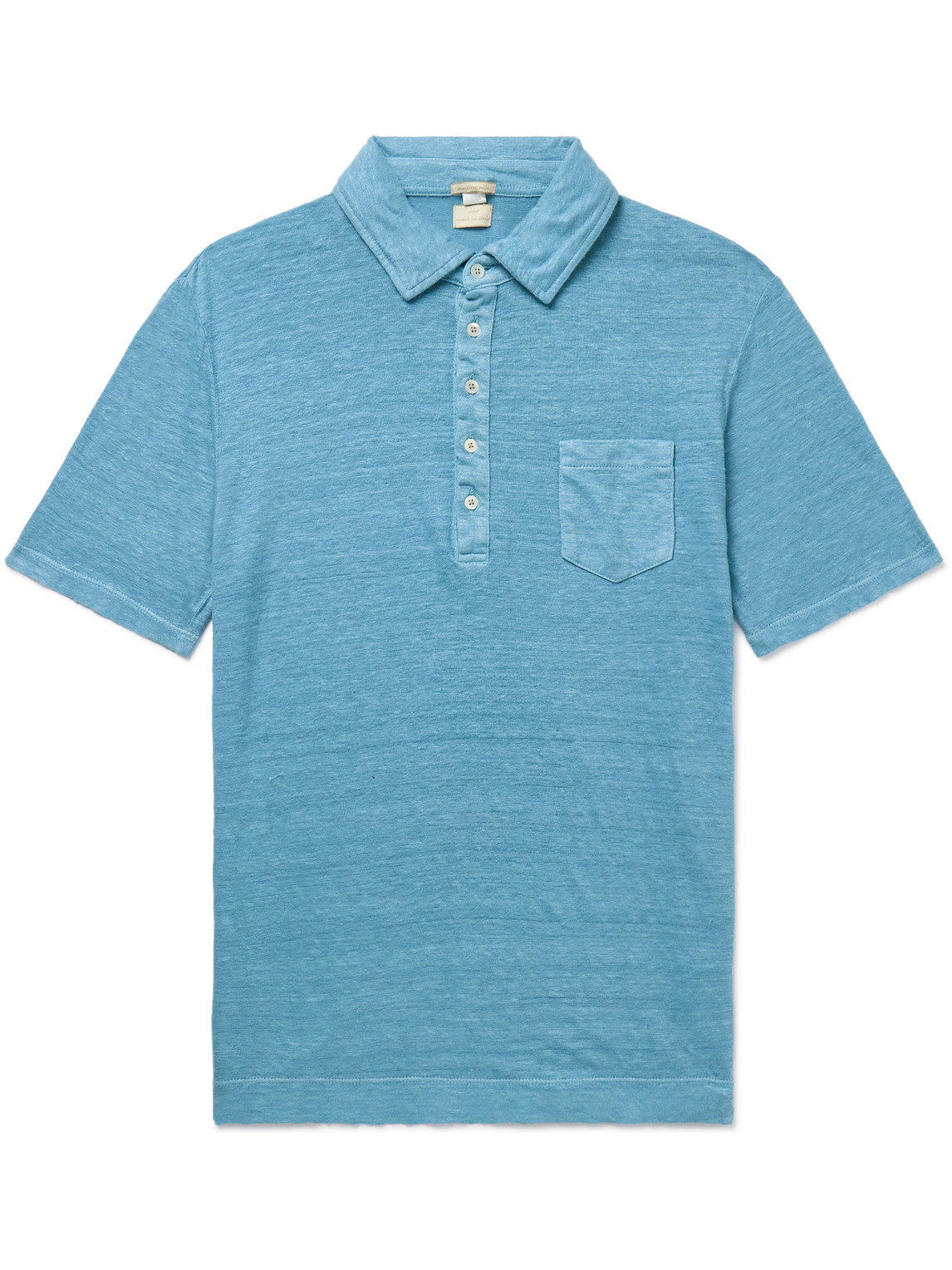 Massimo Alba Filicudi Slim-fit Linen Polo Shirt In Blue