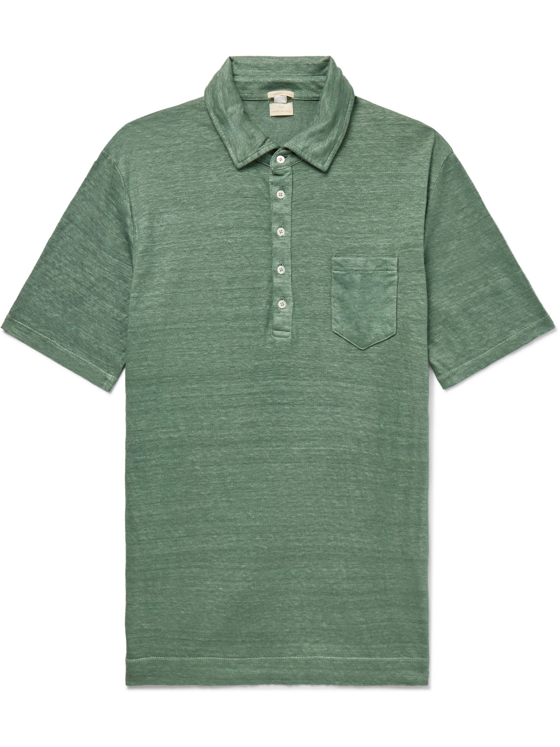 Massimo Alba Filicudi Slim-fit Linen Polo Shirt In Green