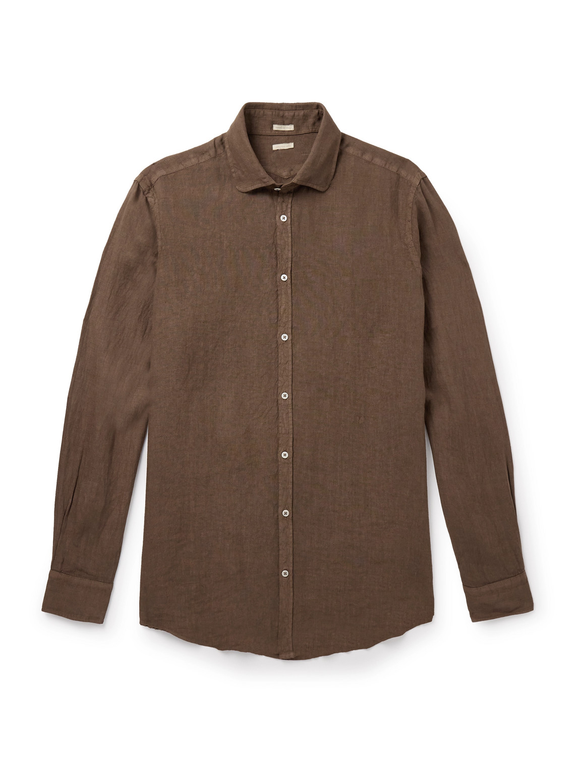 Massimo Alba Canary Linen Shirt In Brown