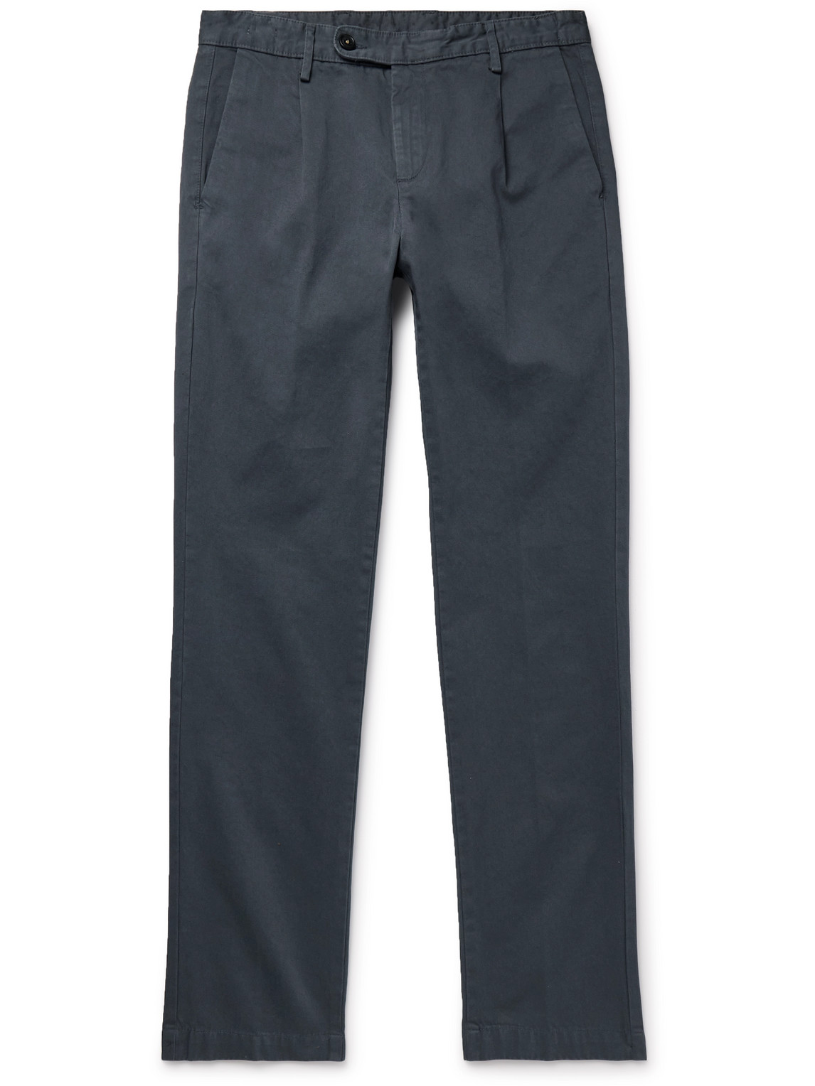 Massimo Alba - Ionio2 Straight-Leg Pleated Cotton-Twill Trousers - Men - Gray - IT 52