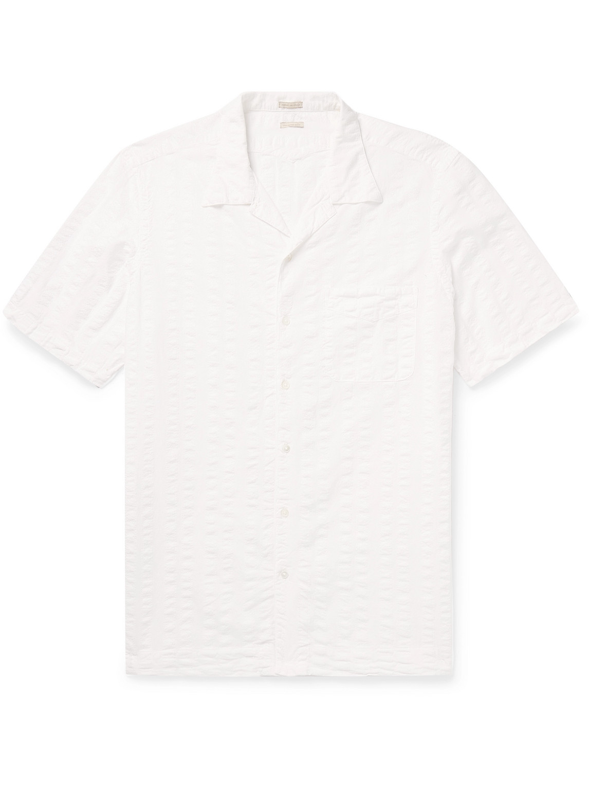 Massimo Alba Venice Convertible-collar Striped Cotton-blend Seersucker Shirt In Unknown