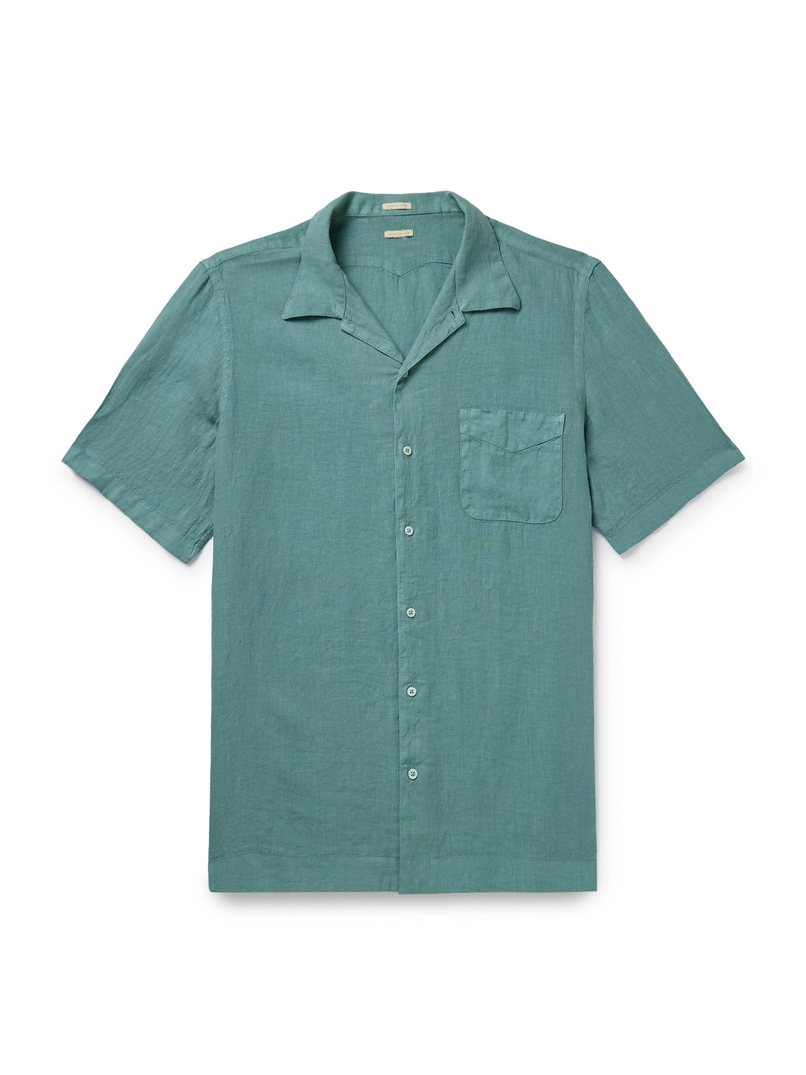 Massimo Alba Venice Convertible-collar Cotton Shirt In Green