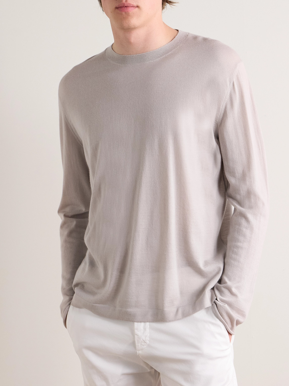 Shop Massimo Alba Larry Cashmere Sweater In Gray