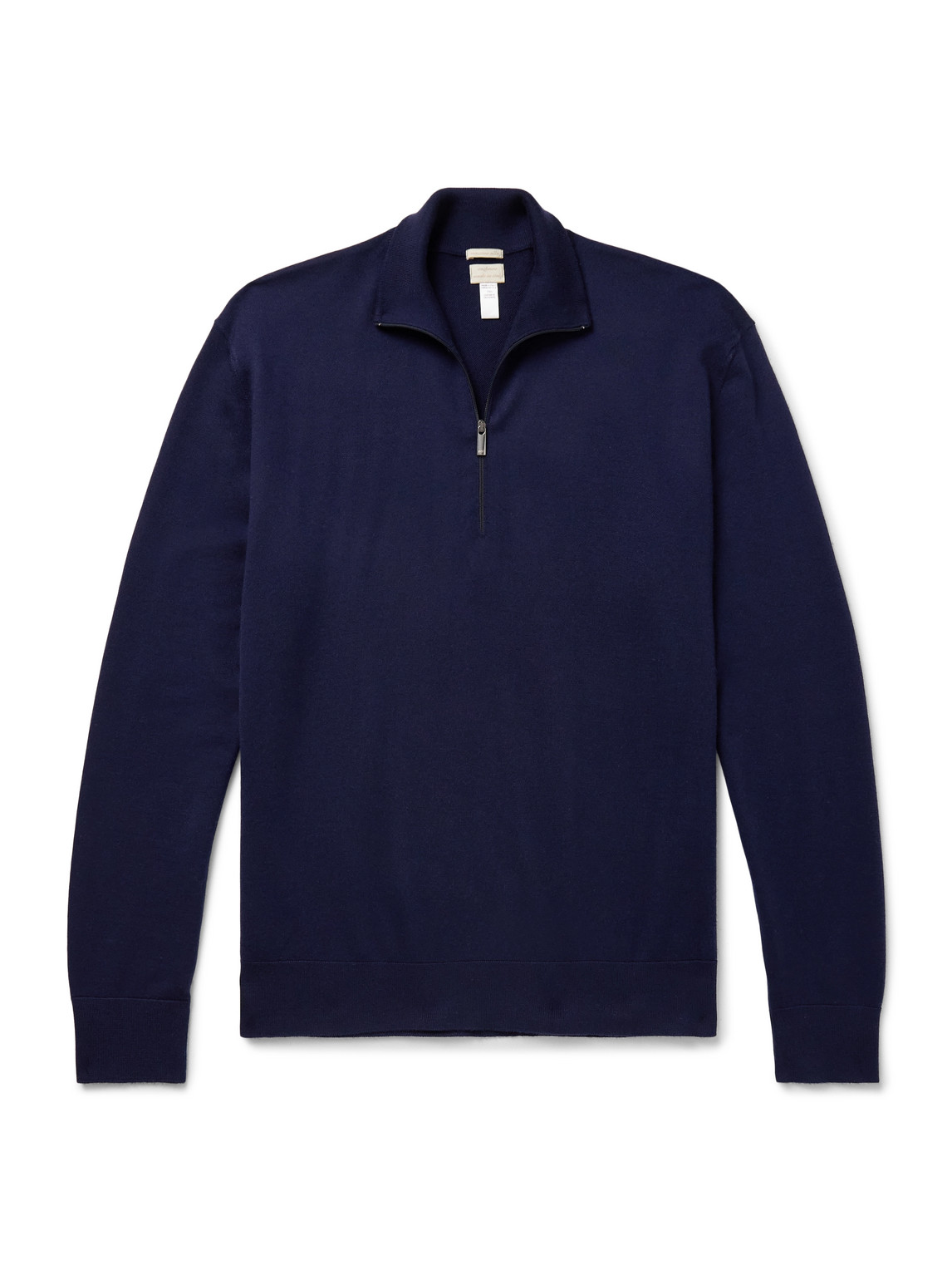 Massimo Alba Danny Cashmere Half-zip Sweater In Blue