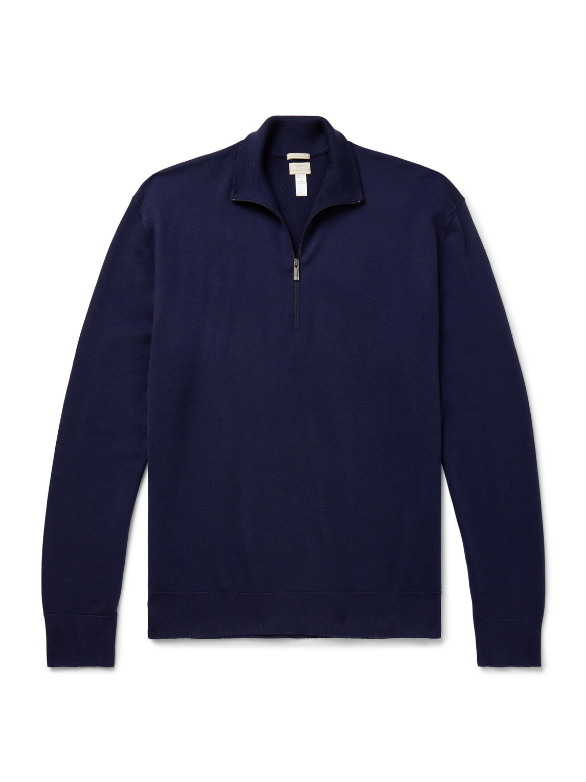 Massimo Alba Danny Cashmere Half-zip Jumper In Blue