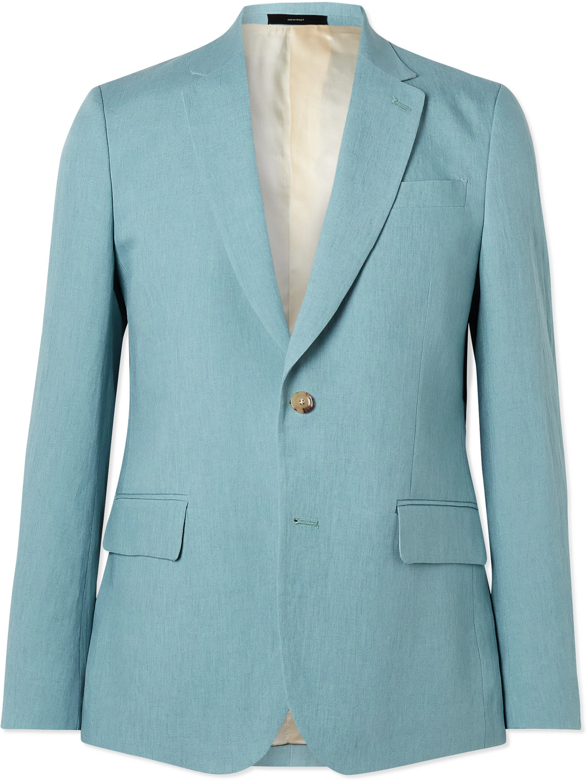 Paul Smith Soho Linen Suit Jacket In Blue
