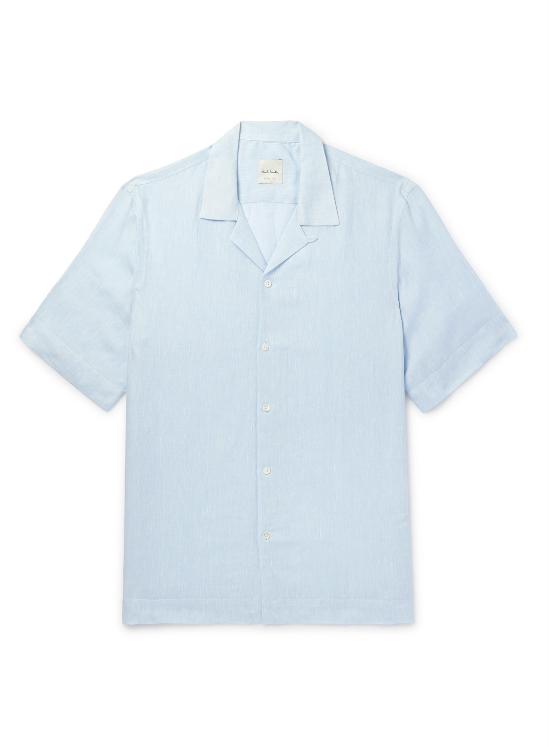 Paul Smith - Convertible-Collar Linen Shirt - Men - Blue - M
