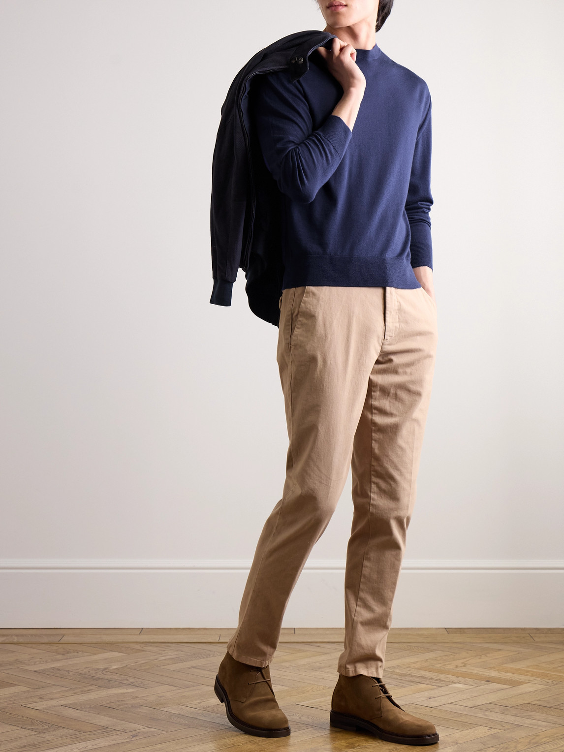 Shop Purdey Cashmere Sweater In Blue