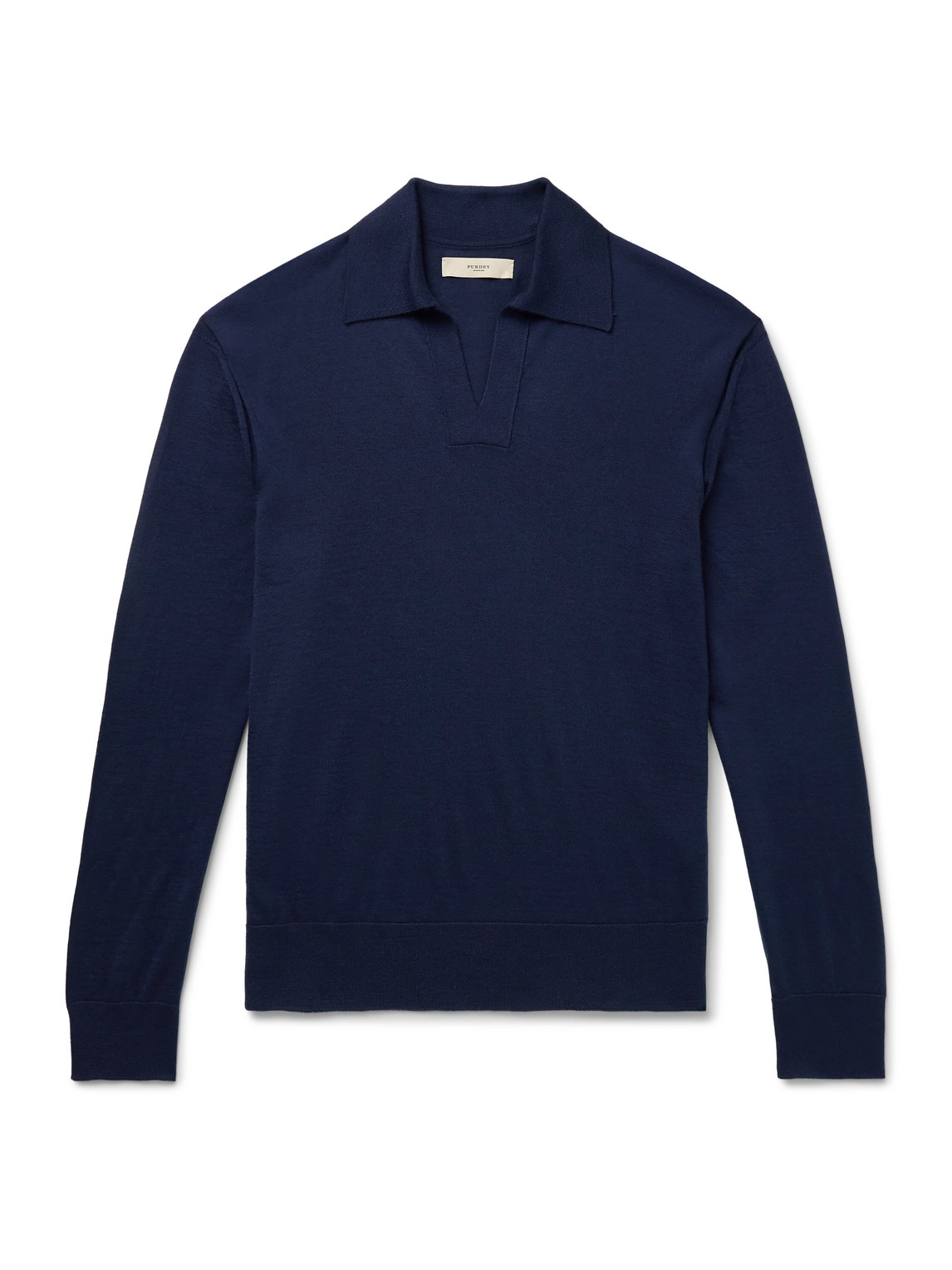 Duke Slim-Fit Worsted Cashmere Polo Sweater