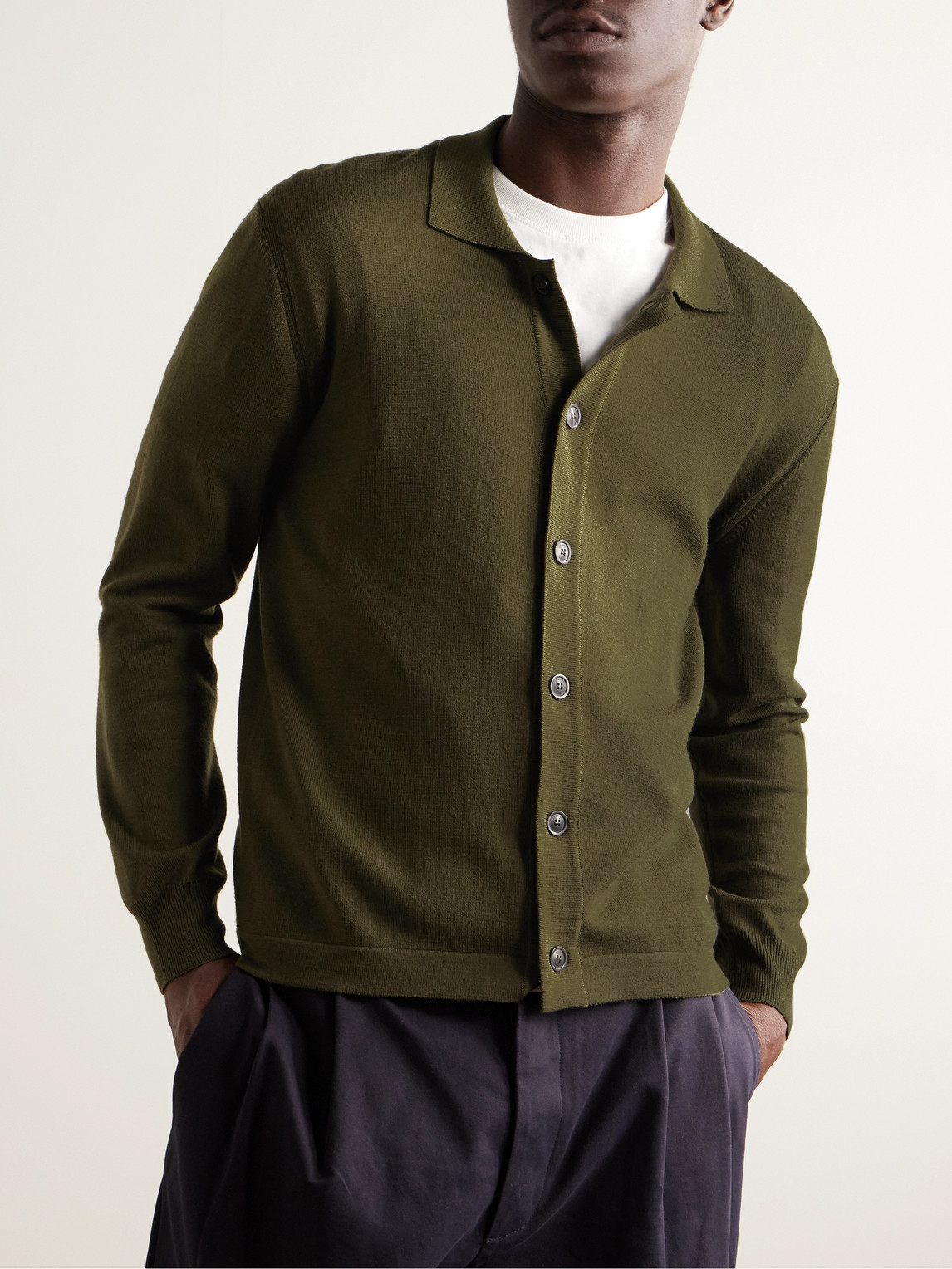 Shop Purdey Audley Wool Shirt In Green