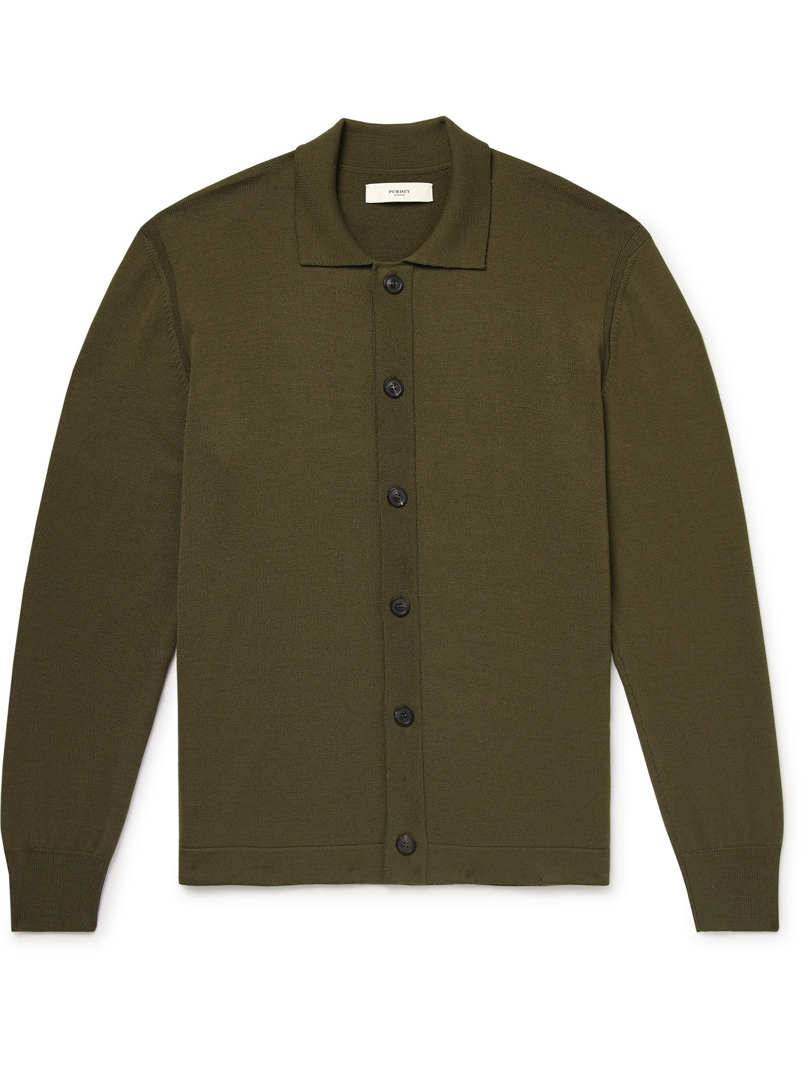 Purdey Audley Wool Shirt In Green