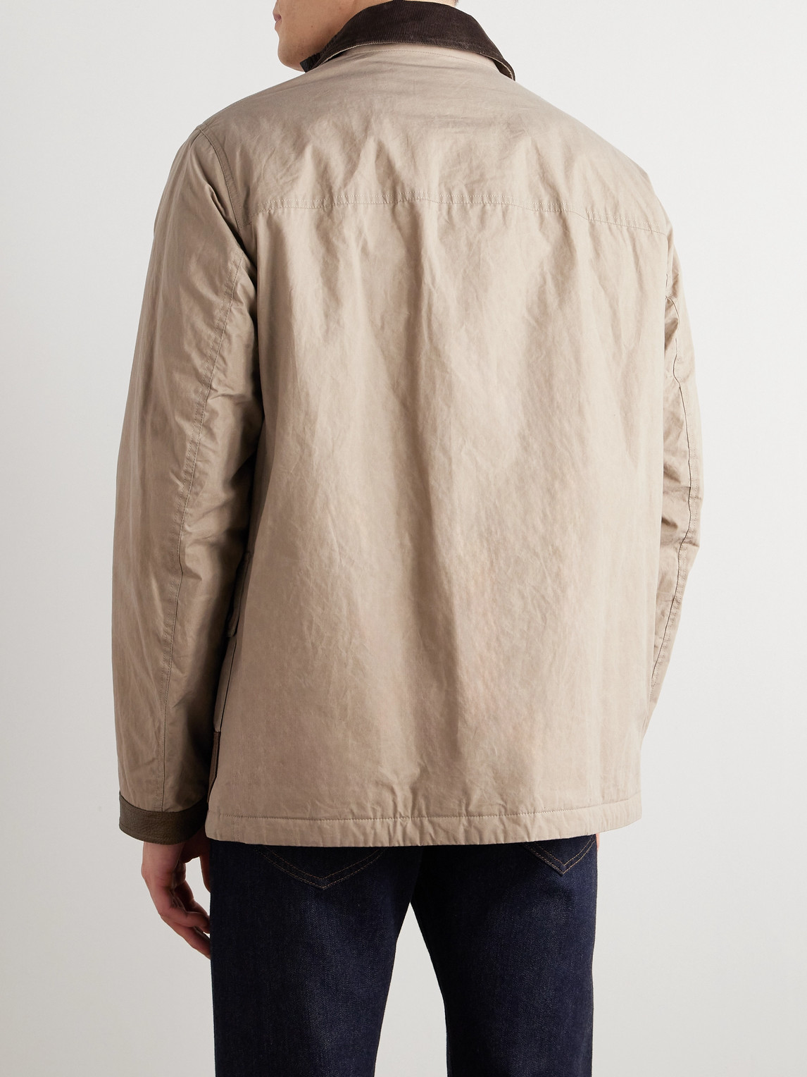 Purdey Latch Corduroy And Leather-trimmed Cotton-canvas Coat In Unknown