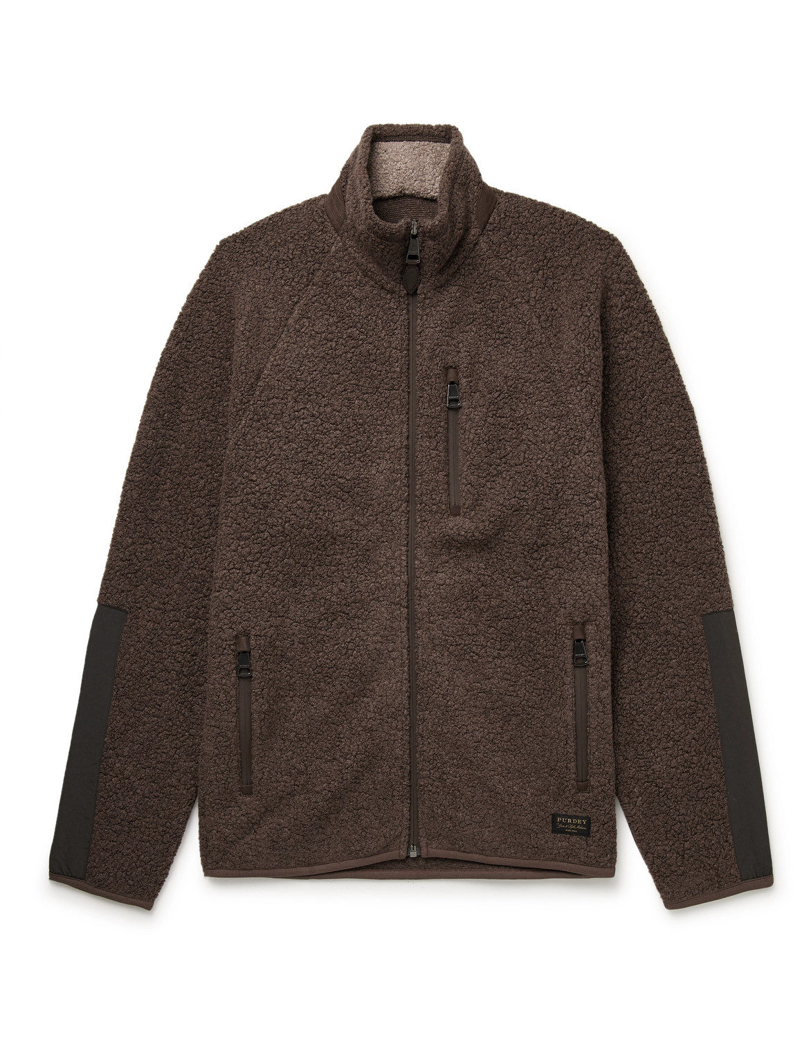 Purdey Shell-trimmed Bouclé Jacket In Brown
