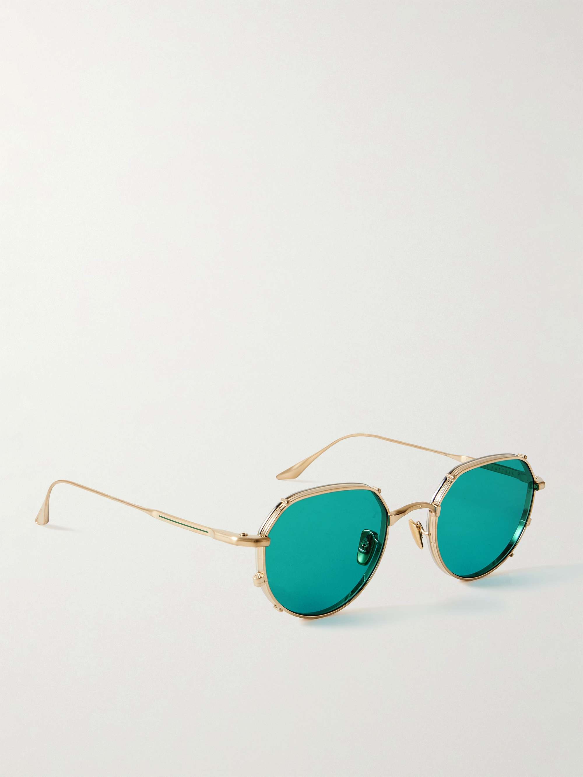 JACQUES MARIE MAGE Hartana Round-Frame Gold-Tone Beta