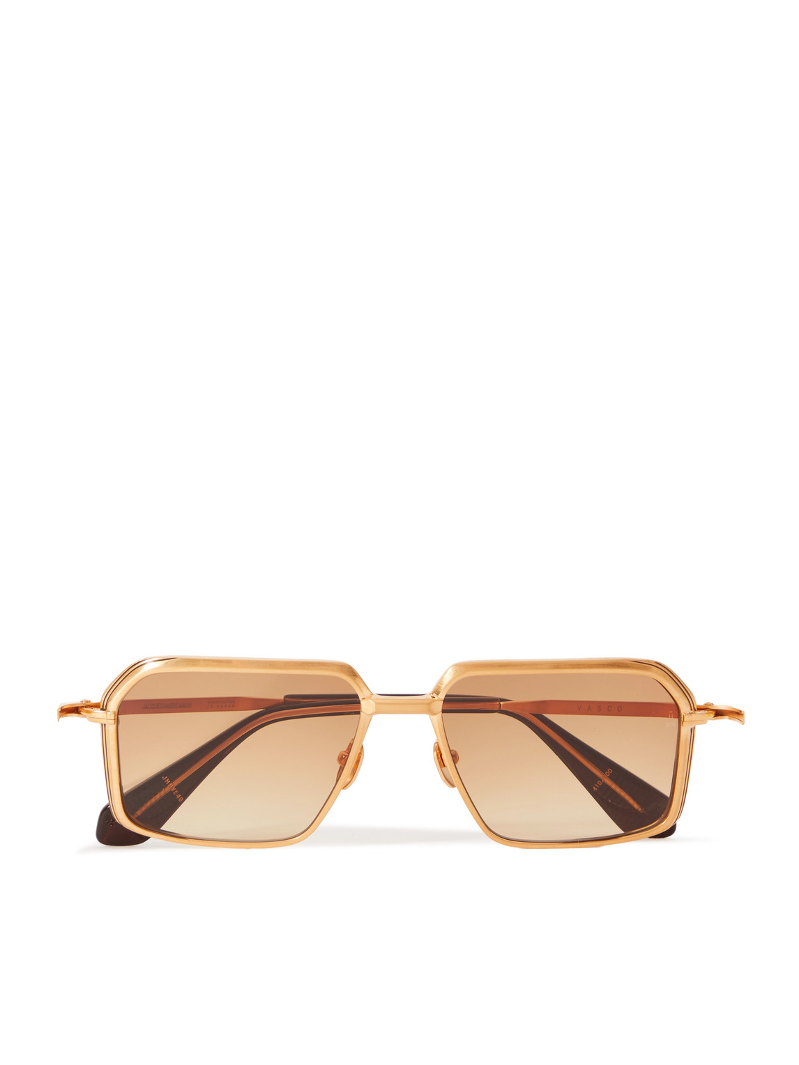 Jacques Marie Mage Vasco Square-frame Gold-tone Sunglasses