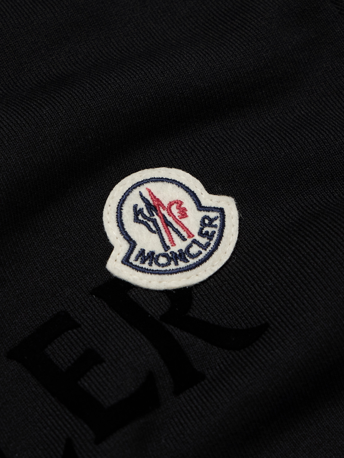 Moncler Crew Neck Cotton Sweatshirt In Black