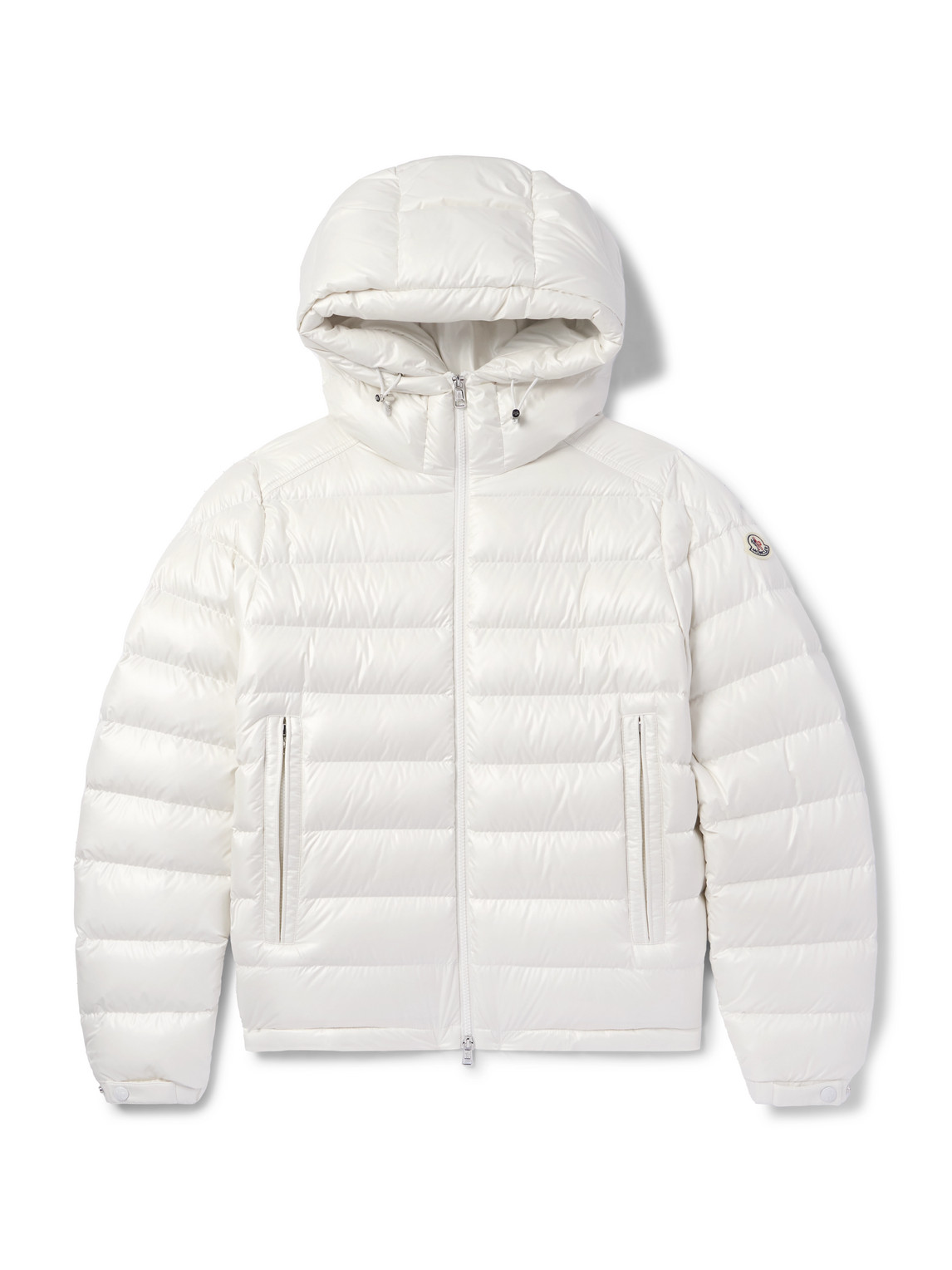 Moncler Besines Slim-fit Quilted Shell Hooded Down Jacket In White