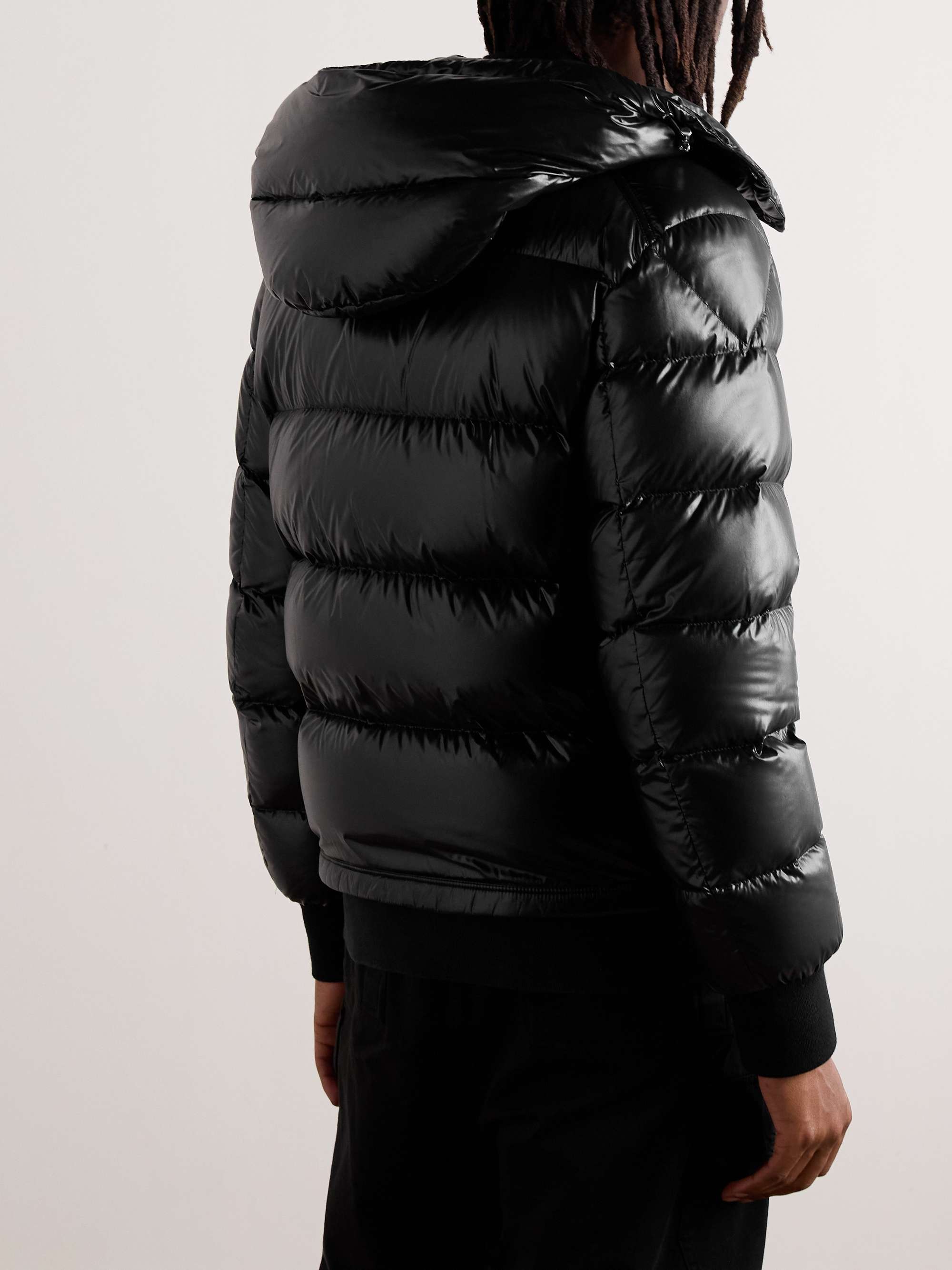 MONCLER Maljasset Slim-Fit Quilted Lacquered-Nylon Hooded
