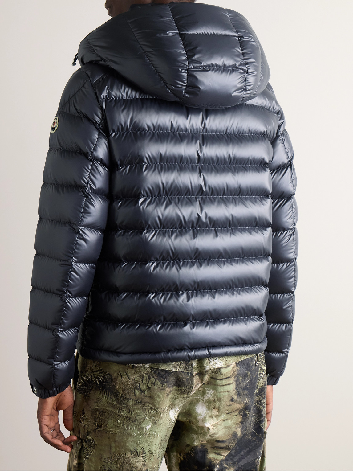 Moncler Besines Slim-fit Quilted Shell Hooded Down Jacket In Blue