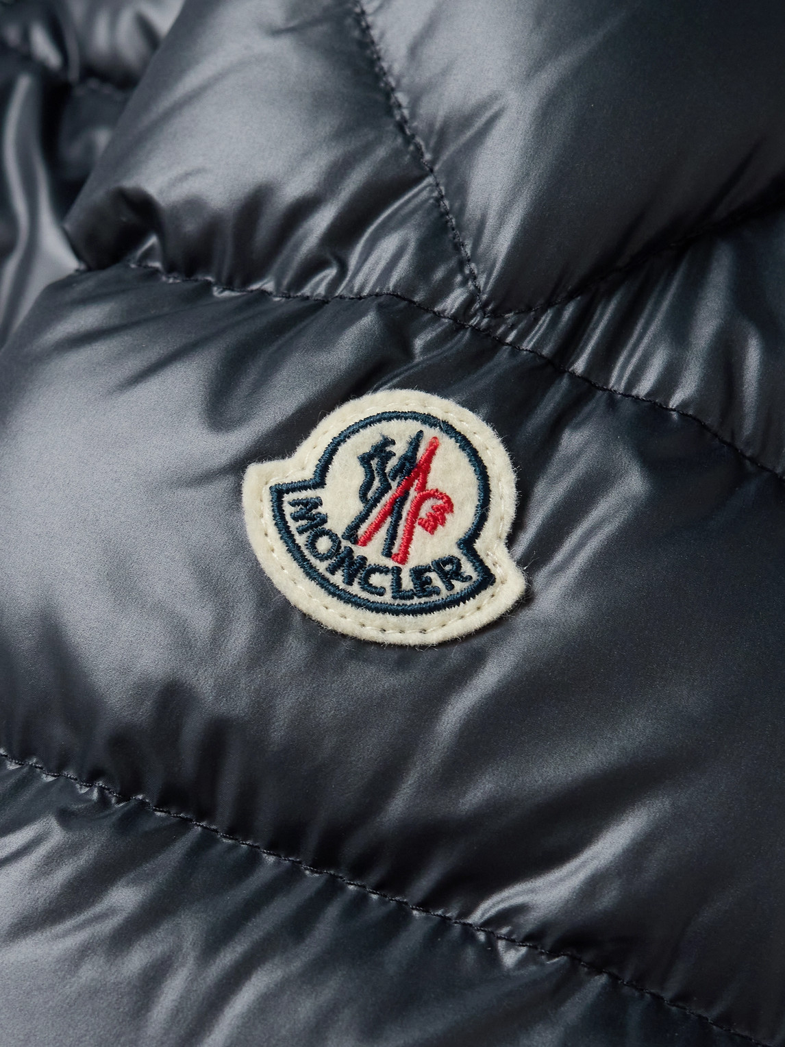 Moncler Besines Slim-fit Quilted Shell Hooded Down Jacket In Blue