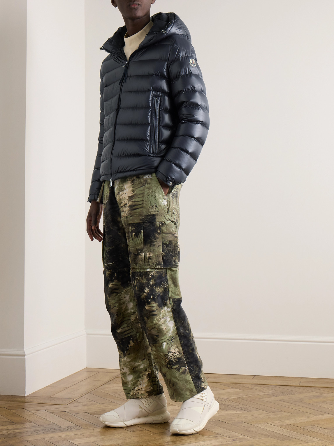 Moncler Besines Slim-fit Quilted Shell Hooded Down Jacket In Blue