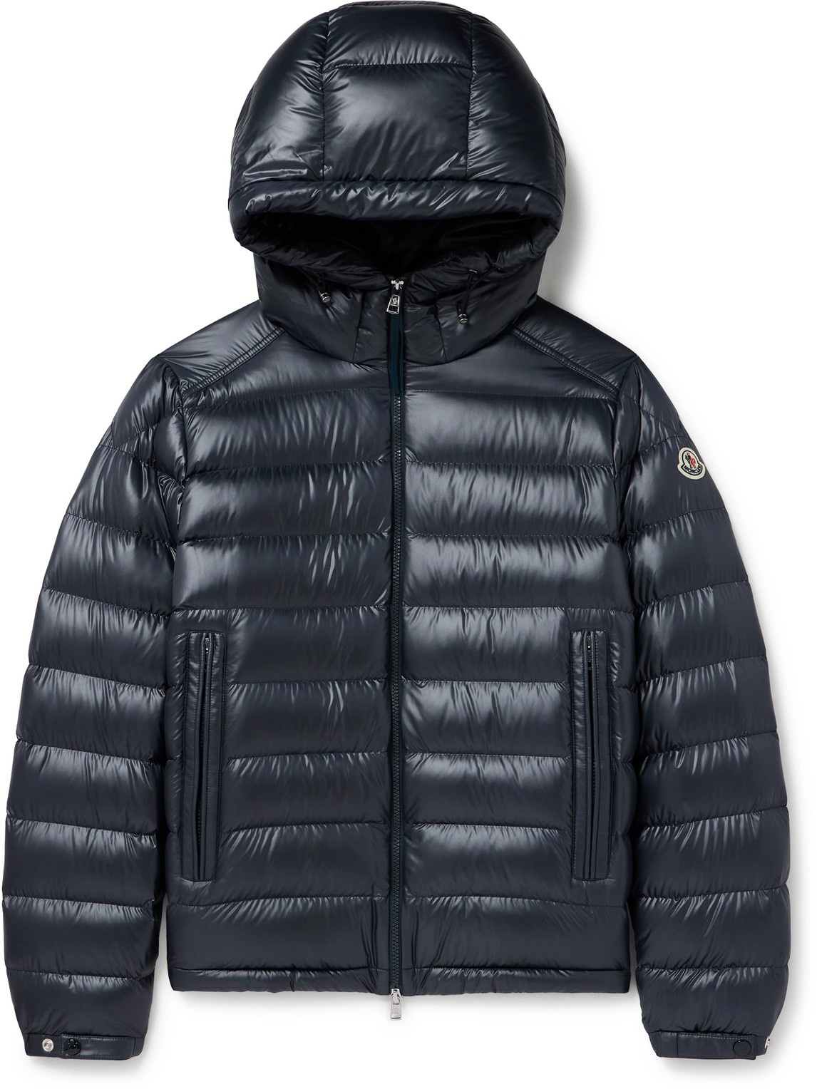 Moncler Besines Slim-fit Quilted Shell Hooded Down Jacket In Blue