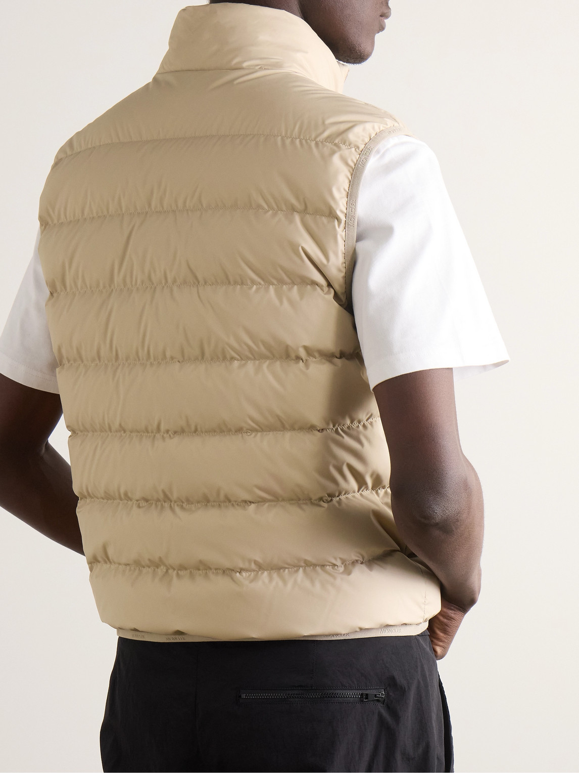 Moncler Contrin Quilted Shell Gilet In Neutrals