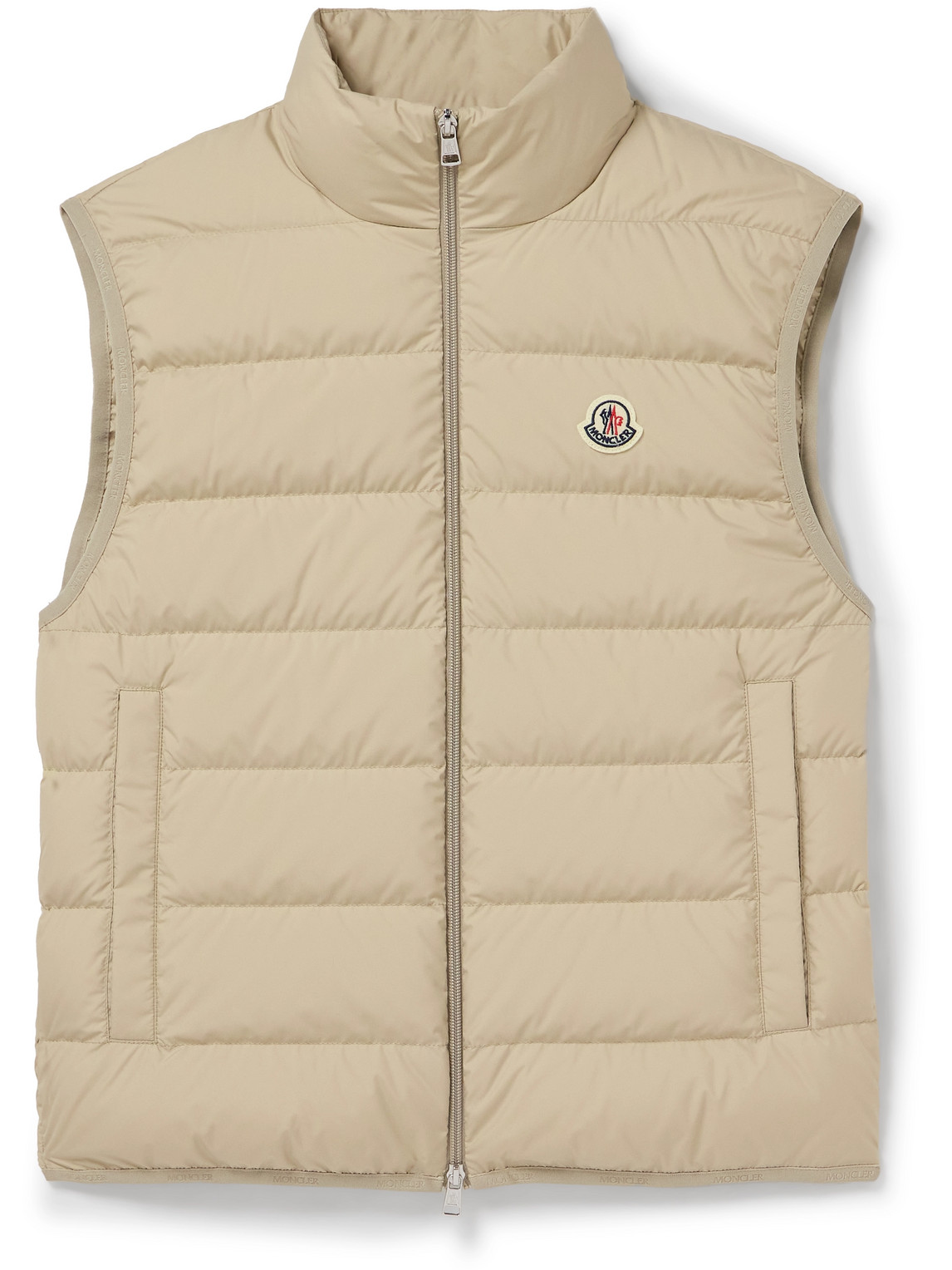 Moncler Contrin Quilted Shell Gilet In Neutrals