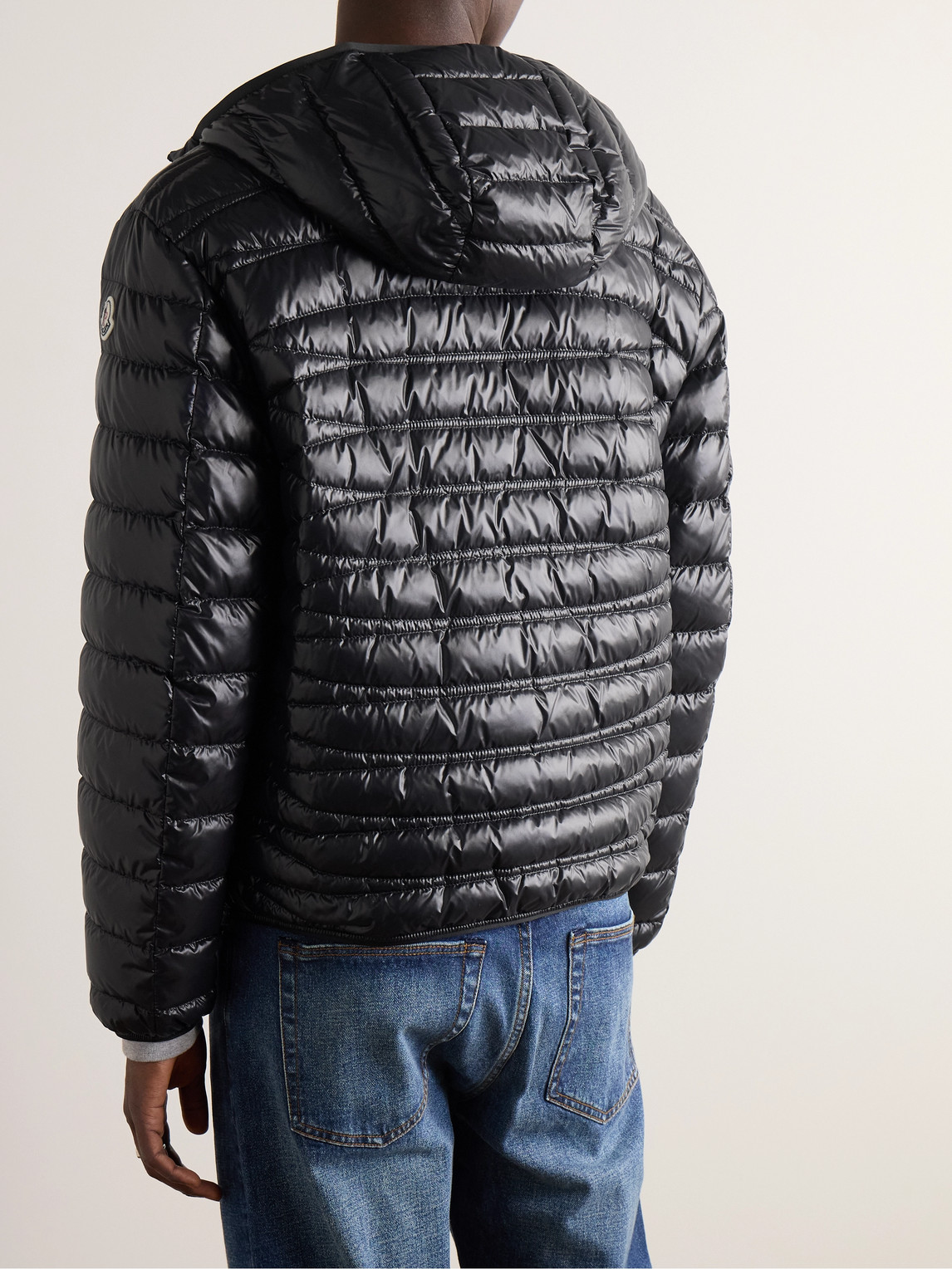 Moncler Levanter Quilted Shell Down Jacket In Black