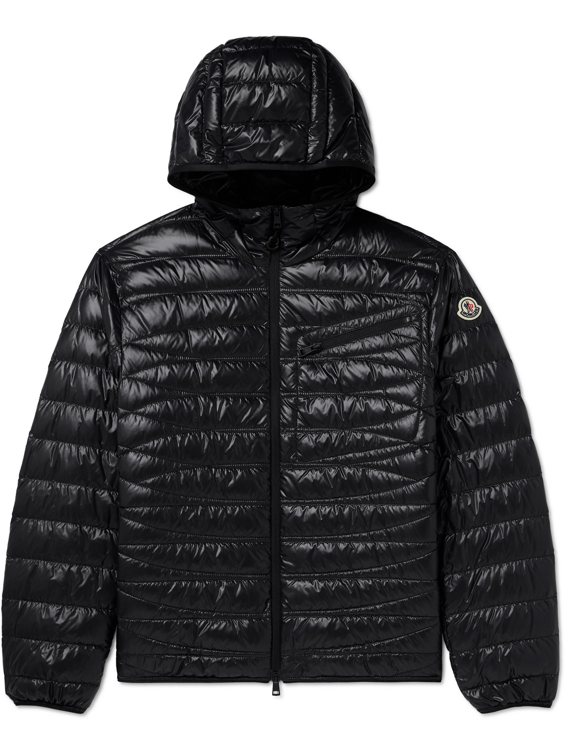 Moncler Levanter Quilted Shell Down Jacket In Black