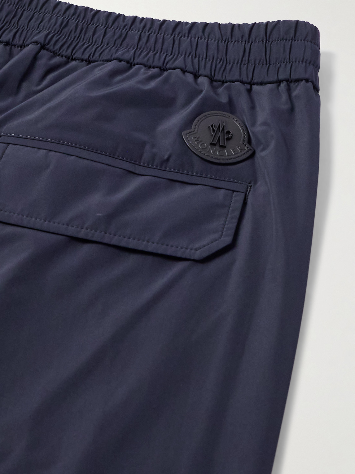 Moncler Wool Blend Gabardine Pants In Blue