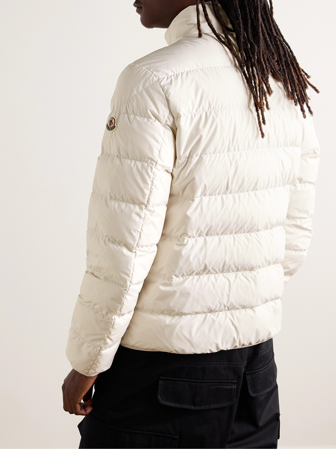 Moncler Baudinet Logo-appliquéd Quilted Shell Down Jacket In Neutrals