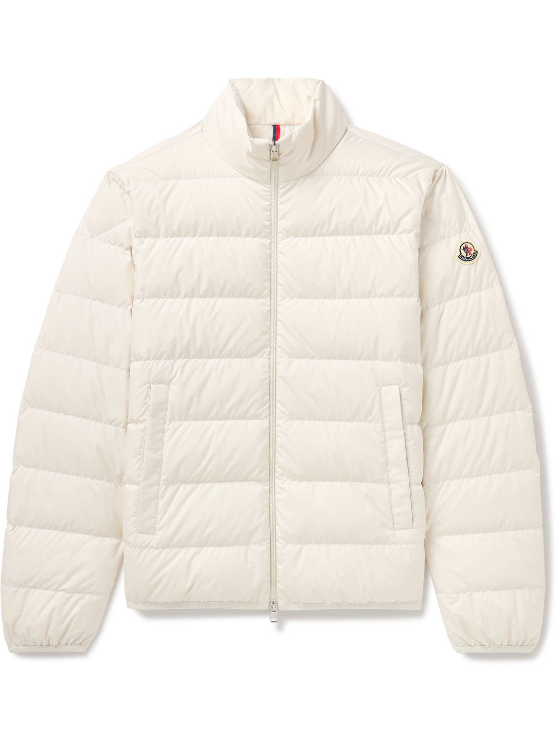 Moncler Baudinet Logo-appliquéd Quilted Shell Down Jacket In Neutrals