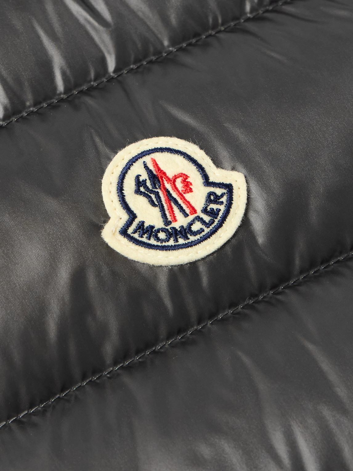 Moncler Gui Slim-fit Logo-appliquéd Quilted Shell Down Gilet In Gray