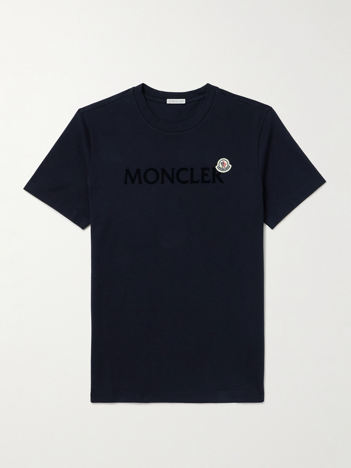 Slim-Fit Logo-Flocked Cotton-Jersey T-Shirt