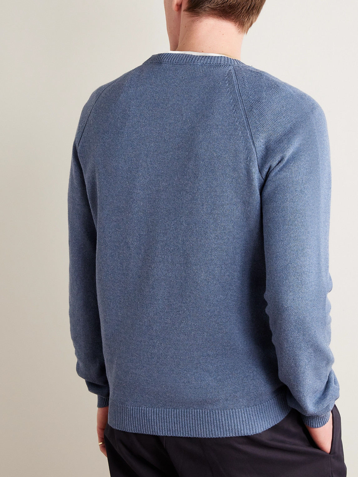 Shop Thom Sweeney Cotton Sweater In Blue