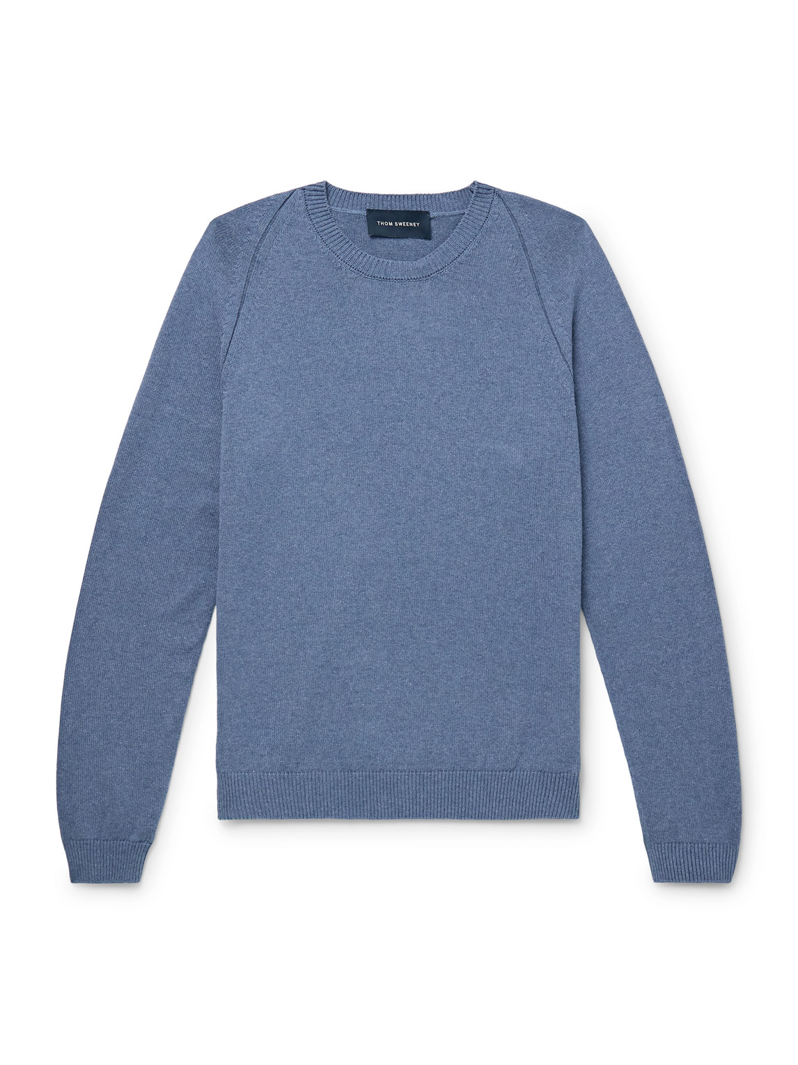 Thom Sweeney Cotton Jumper In Blue